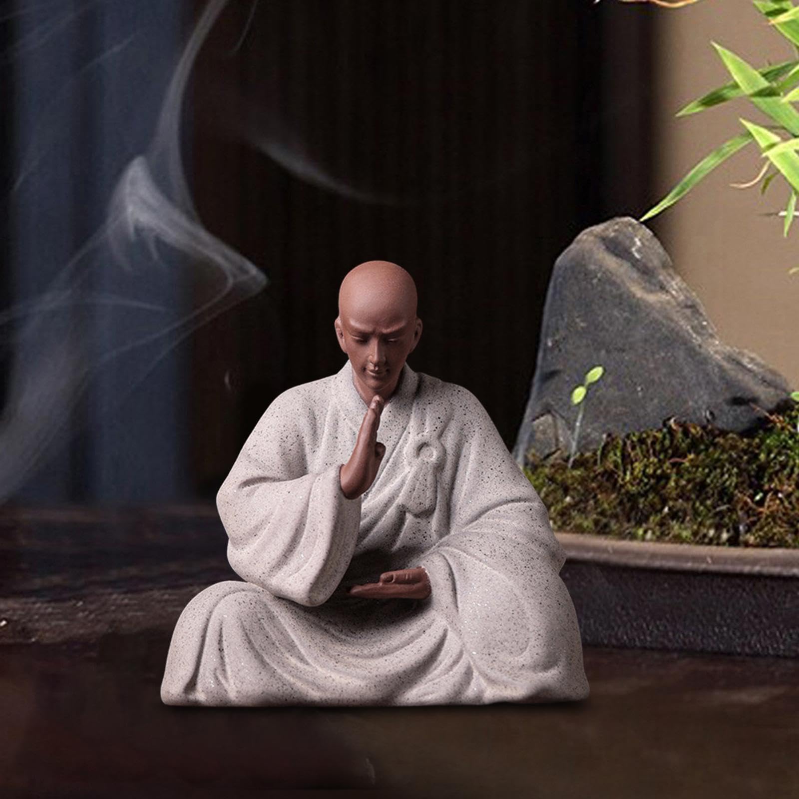 Amazon.co.jp: DeeRace 陶器粘土仏教僧侶フィギュア彫刻手彫り